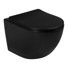 Унитаз подвесной безободковый SANTILINE SoftClose 485х365х360 мм SL-5018MB