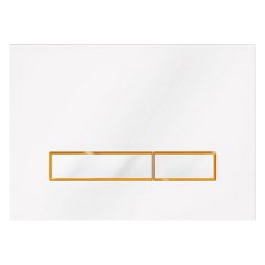 Клавиша для инсталляции KK-POL Vitrum Grande V3 стекло белый/золото глянец/белый