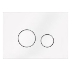 Клавиша для инсталляции KK-POL Vitrum Grande V1 Orbis стекло белый/хром/белый