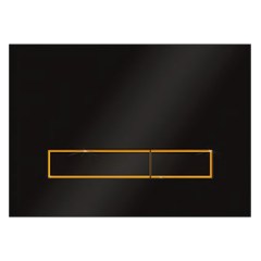 Клавиша для инсталляции KK-POL Vitrum Grande V3 стекло черный/золото глянец/черный