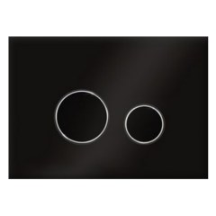 Клавиша для инсталляции KK-POL Vitrum Grande V1 Orbis стекло черный/хром/черный