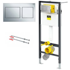 Инсталляция для унитаза комплект с клавишей VIEGA Prevista Dry Visign for Style 21 хром глянцевый 792596