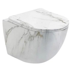 Унитаз подвесной безободковый SANTILINE SoftClose 480х360х370 мм SL-5005MRB