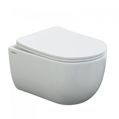 Унитаз подвесной безободковый BERGES Ventas Slim SO SoftClose 490х360х340 мм 082135