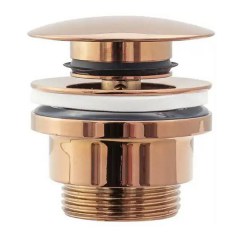 Донный клапан для раковины универсальный REA клик-клак Rose Gold REA-A533A