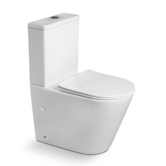 Унитаз компакт безободковый SANTILINE SoftClose 620х375х820 мм белый SL-5014