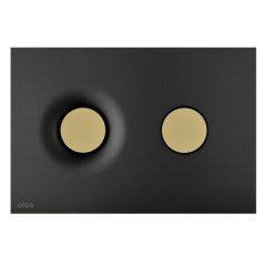 Клавиша для инсталляции ALCAPLAST Dot.Dot. черный матовый/золото матовый M1978-7