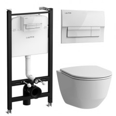 Инсталляция LAUFEN Pro с безободковым унитазом Pro Rimless