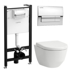 Инсталляция LAUFEN Pro с безободковым унитазом Pro Rimless