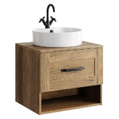 Тумба с раковиной подвесная AQWELLA Craft 60 600х480х610 мм CRF0106DB Тумба с раковиной подвесная AQWELLA Craft 60 600х480х610 мм CRF0106DB