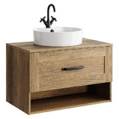 Тумба с раковиной подвесная AQWELLA Craft 80 800х480х610 мм CRF0108DB Тумба с раковиной подвесная AQWELLA Craft 80 800х480х610 мм CRF0108DB