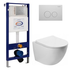 Инсталляция AQUANIKA Basic R-type с унитазом SANTILINE SoftClose 10-702-450-02-05w-SL-5005