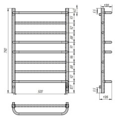 Louis GR-115 500х800 П8 U White Louis GR-115 500х800 П8 U White