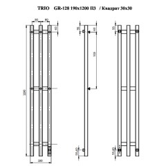 TRIO GR-128 190х1200 П3 R White TRIO GR-128 190х1200 П3 R White