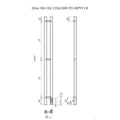 Orso GR-134 110х1200 П3 R Black Orso GR-134 110х1200 П3 R Black