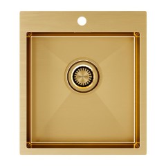 Мойка для кухни PAULMARK Velten 45 510х450х200 мм золото брашированное PM804551-BG Мойка для кухни PAULMARK Velten 45 510х450х200 мм золото брашированное PM804551-BG