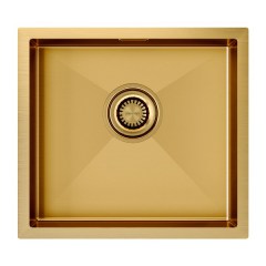 Мойка для кухни PAULMARK Aller 48 UNI 440х480х200 мм золото брашированное PM804844-BG Мойка для кухни PAULMARK Aller 48 UNI 440х480х200 мм золото брашированное PM804844-BG