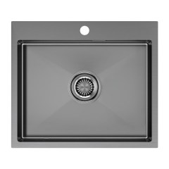 Мойка для кухни PAULMARK Velten 59 510х590х200 мм вороненая сталь PM805951-GM Мойка для кухни PAULMARK Velten 59 510х590х200 мм вороненая сталь PM805951-GM