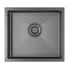 Мойка для кухни PAULMARK Aller 44 UNI 440х440х200 мм вороненая сталь PM904444-GM Мойка для кухни PAULMARK Aller 44 UNI 440х440х200 мм вороненая сталь PM904444-GM