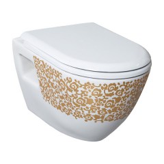 Унитаз подвесной CREAVIT Terra 502x355x345 мм белый золото TP325.001D0 Унитаз подвесной CREAVIT Terra 502x355x345 мм белый золото TP325.001D0