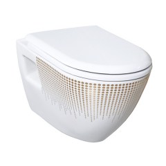 Унитаз подвесной CREAVIT Terra 502x355x345 белый золото TP325.001T0 Унитаз подвесной CREAVIT Terra 502x355x345 белый золото TP325.001T0