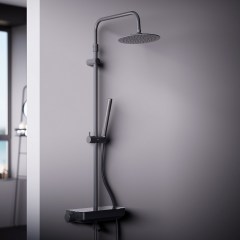 Душевая система с термостатическим смесителем для ванны DAMIXA Scandinavian Pure 250 черный матовый 936760300 Душевая система с термостатическим смесителем для ванны DAMIXA Scandinavian Pure 250 черный матовый 936760300