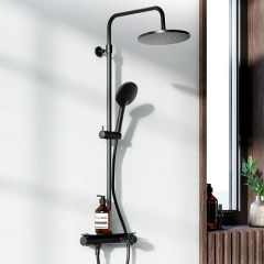 Душевая система с термостатическим смесителем DAMIXA Jupiter 235 черный матовый 977750300 Душевая система с термостатическим смесителем DAMIXA Jupiter 235 черный матовый 977750300