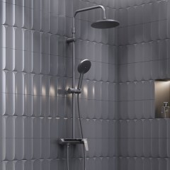 Душевая система со смесителем DAMIXA Jupiter 225 черный матовый 977780300 Душевая система со смесителем DAMIXA Jupiter 225 черный матовый 977780300