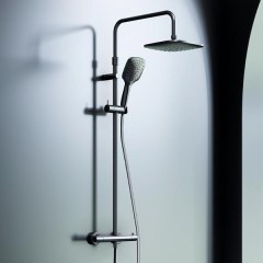 Душевая система с термостатическим смесителем DAMIXA Option 3 jet 220х220 черный матовый DX218092300 Душевая система с термостатическим смесителем DAMIXA Option 3 jet 220х220 черный матовый DX218092300