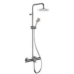 Душевая система с термостатическим смесителем для ванны REMER Elegance EQ34A8MPUFM25G Душевая система с термостатическим смесителем для ванны REMER Elegance EQ34A8MPUFM25G