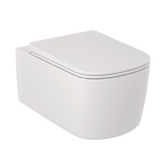 Унитаз подвесной безободковый с сиденьем KLUDI Resa S SoftClose 360х550х260 мм белый матовый 27WCSET53 Унитаз подвесной безободковый с сиденьем KLUDI Resa S SoftClose 360х550х260 мм белый матовый 27WCSET53