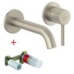 Смеситель для раковины встраиваемый KLUDI Bozz 180 мм никель брашированный 38244N576S Смеситель для раковины встраиваемый KLUDI Bozz 180 мм никель брашированный 38244N576S