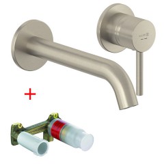 Смеситель для раковины встраиваемый KLUDI Bozz 230 мм никель брашированный 38245N576S Смеситель для раковины встраиваемый KLUDI Bozz 230 мм никель брашированный 38245N576S