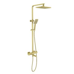 Душевая система TIMO Tetra-Thermo 260х188 мм gold bruss SX-0169/17