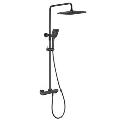 Душевая система с термостатическим смесителем для ванны VINCEA Next черный матовый VSFS-1N1TMB Душевая система с термостатическим смесителем для ванны VINCEA Next черный матовый VSFS-1N1TMB
