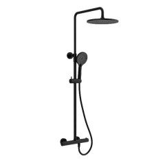 Душевая система с термостатическим смесителем VINCEA Esse черный матовый VSFS-1E0TMB