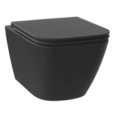Унитаз подвесной безободковый WELLSEE Pure BY Wellsee 520х360х360 мм черный матовый Унитаз подвесной безободковый WELLSEE Pure BY Wellsee 520х360х360 мм черный матовый