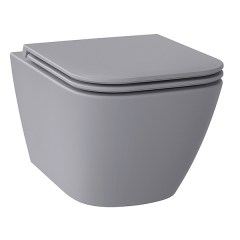 Унитаз подвесной безободковый WELLSEE Pure BY Wellsee 520х360х360 мм серый матовый Унитаз подвесной безободковый WELLSEE Pure BY Wellsee 520х360х360 мм серый матовый