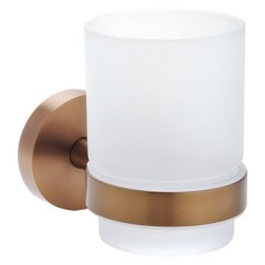 Стакан для зубных щеток BEMETA Amber 75х105х95 мм медь брашированная 155110012