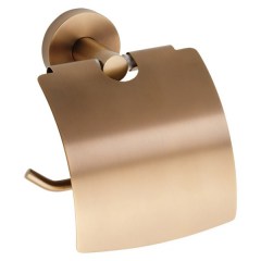 Держатель туалетной бумаги с крышкой BEMETA Amber 140х80х155 мм медь брашированная 155112012